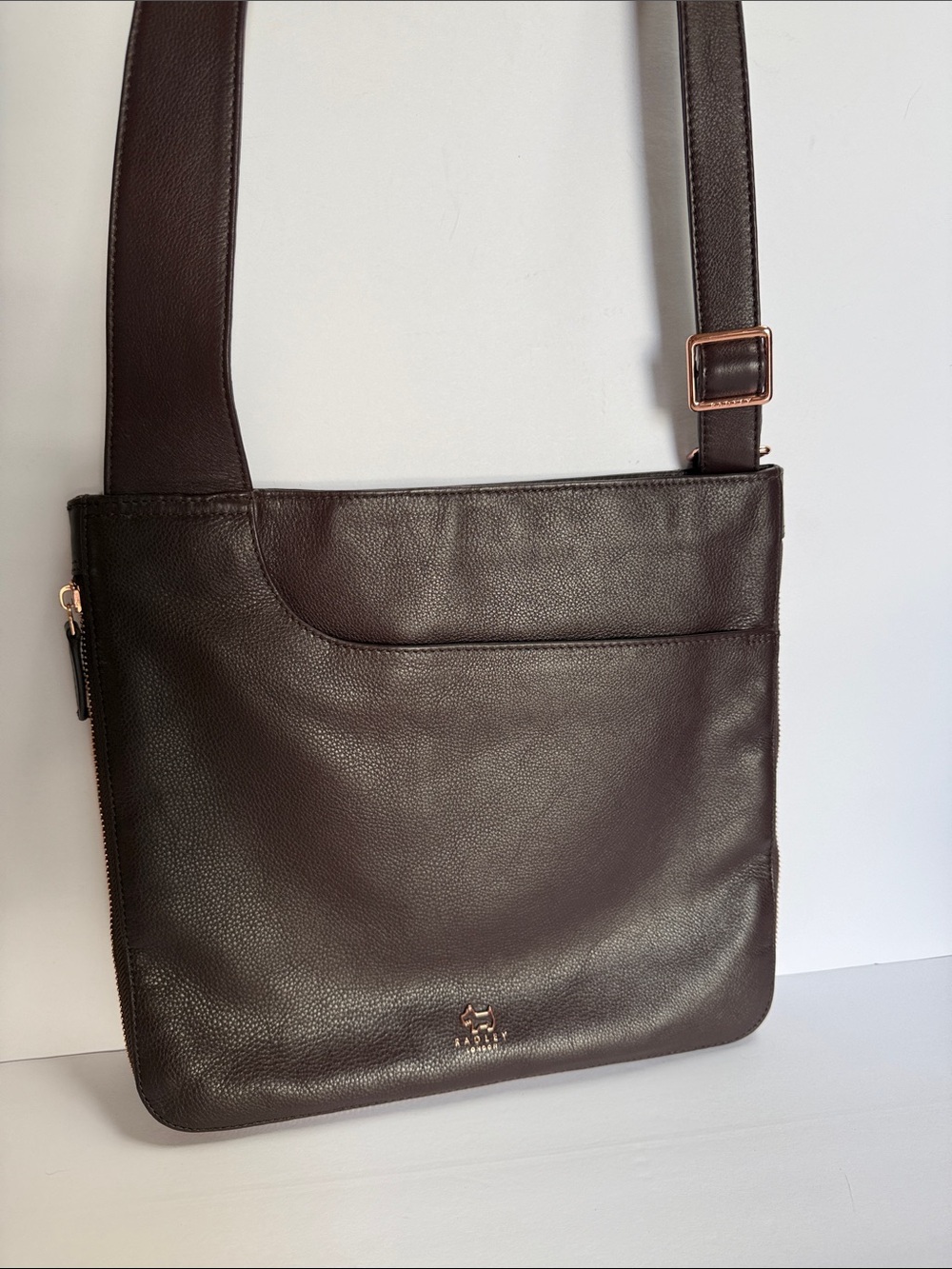RADLEY LONDON Dark Brown Leather Messenger Bag